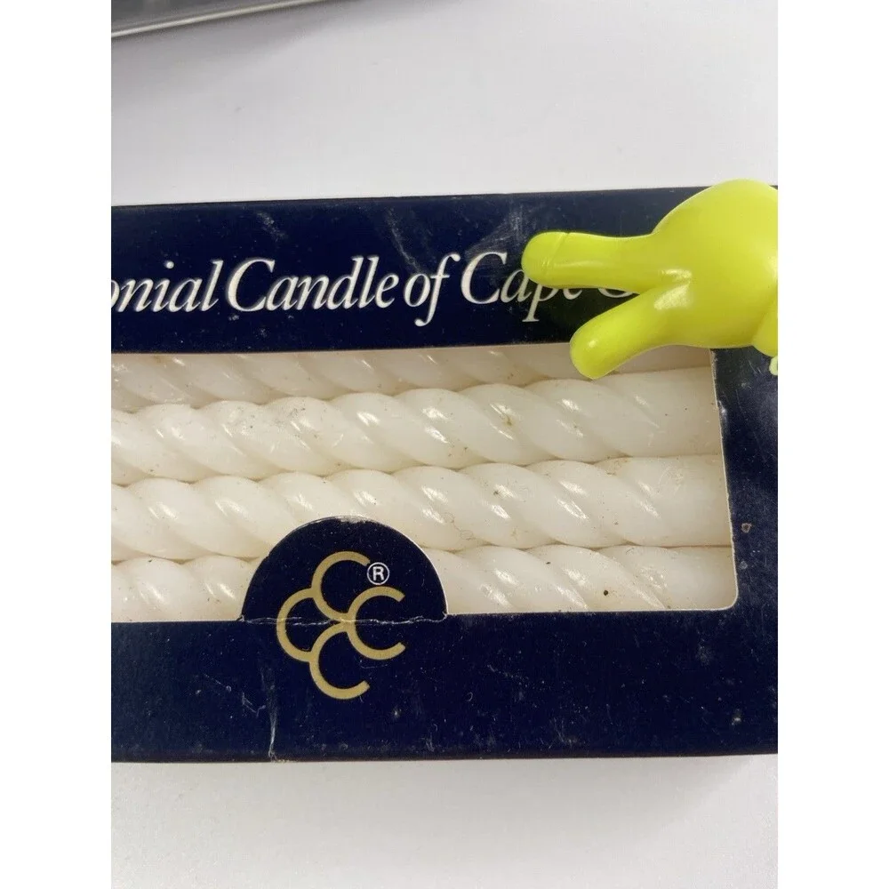 Colonial Candle Cape Cod Twist Angelabra White (3) 12ct Boxes Taper 4 1/2” Chime